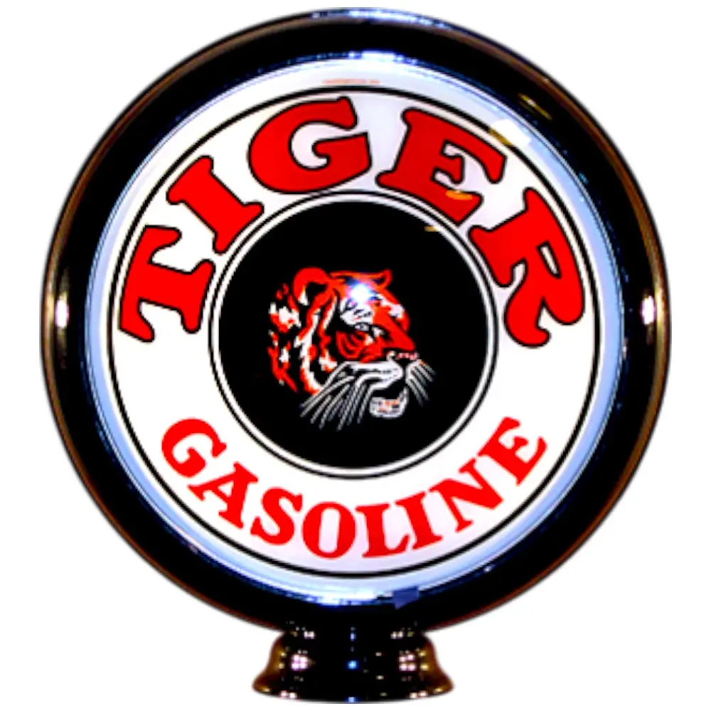 Tiger Gasoline Lighted Globe Gas Pump Topper 1
