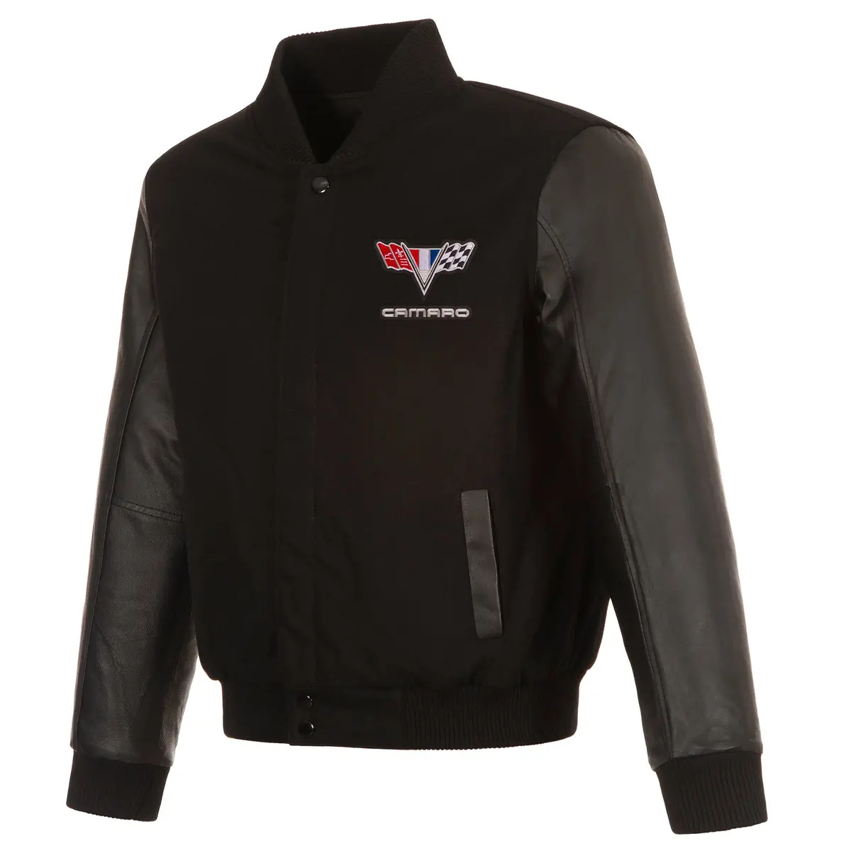 Vintage Camaro Reversible Wool And Leather Jacket 1