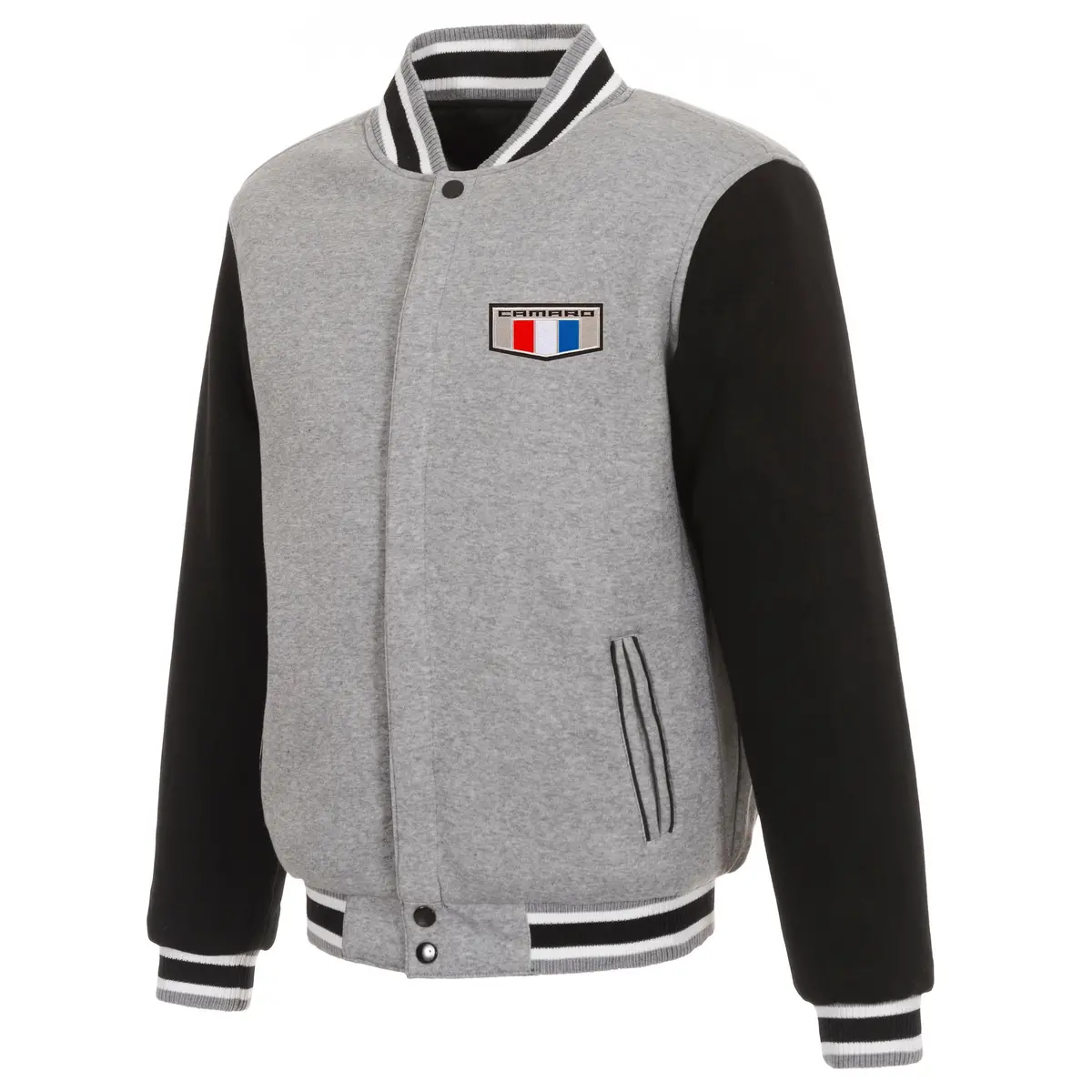 Camaro Black & Grey Reversible Fleece Jacket 1