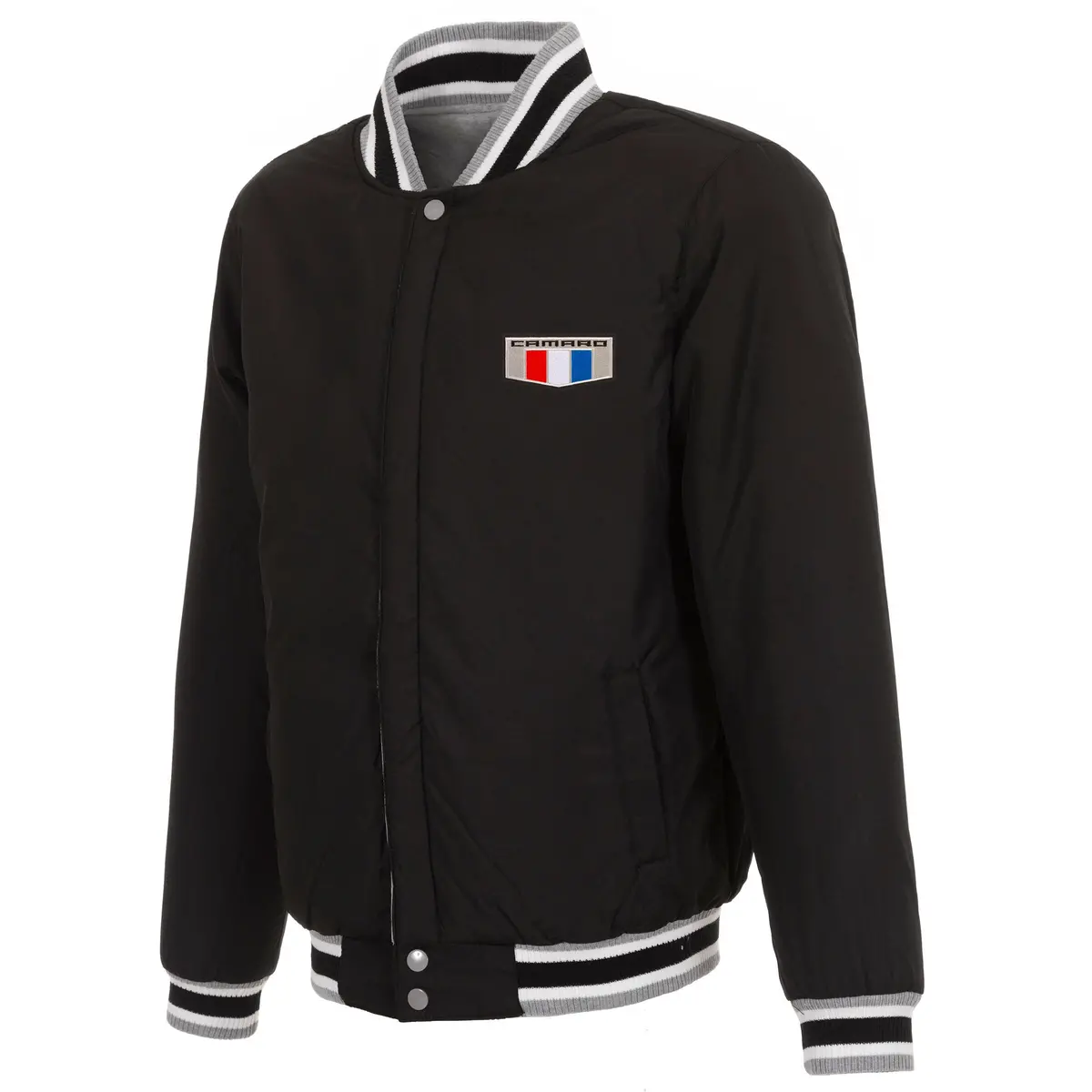 Camaro Black & Grey Reversible Fleece Jacket 2