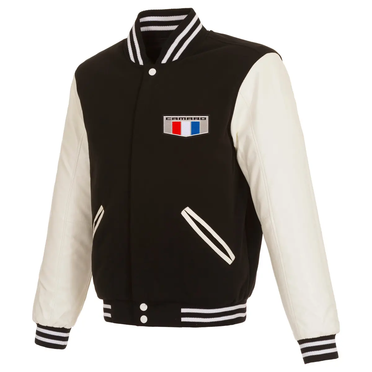 Camaro Black & White Reversible Varsity Jacket 1