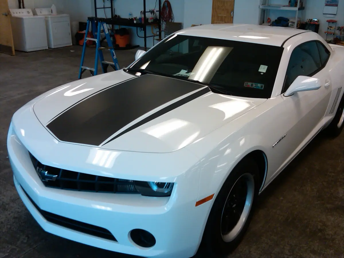 Hood Cover And Spear Decals For 2010-2012 Chevrolet Camaro 1