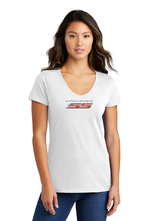 Stylish women's V-neck tee featuring the iconic 2010 Chevrolet Camaro SS design - Image 12