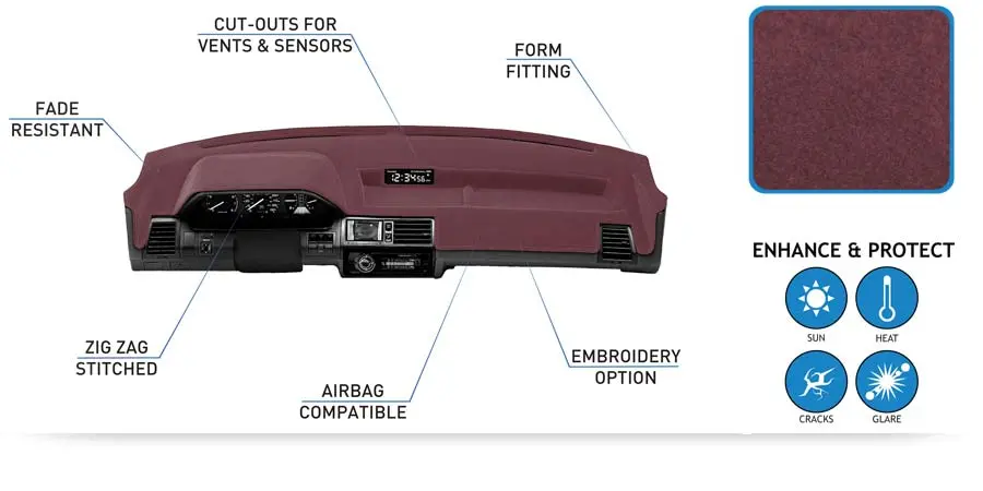 Camaro Custom Dash Cover Poly Carpet 2