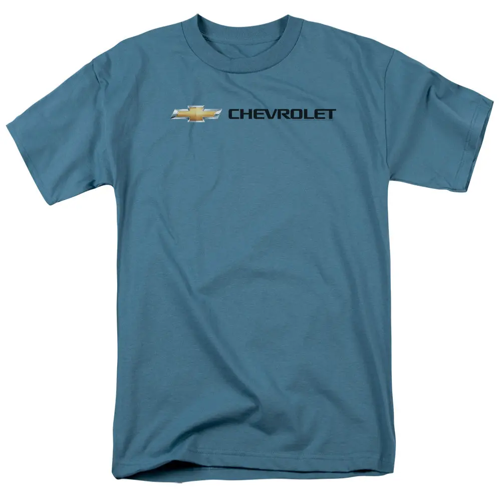 Chevy Bowtie Wide Front-Adult Regular Fit Short Sleeve-Slate 1