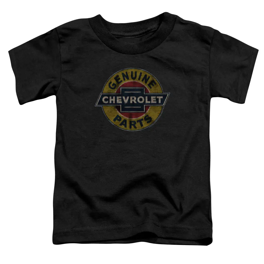 Chevrolet Genuine Chevy Parts Distressed Sign - Toddler Short Sleeve - Black 1