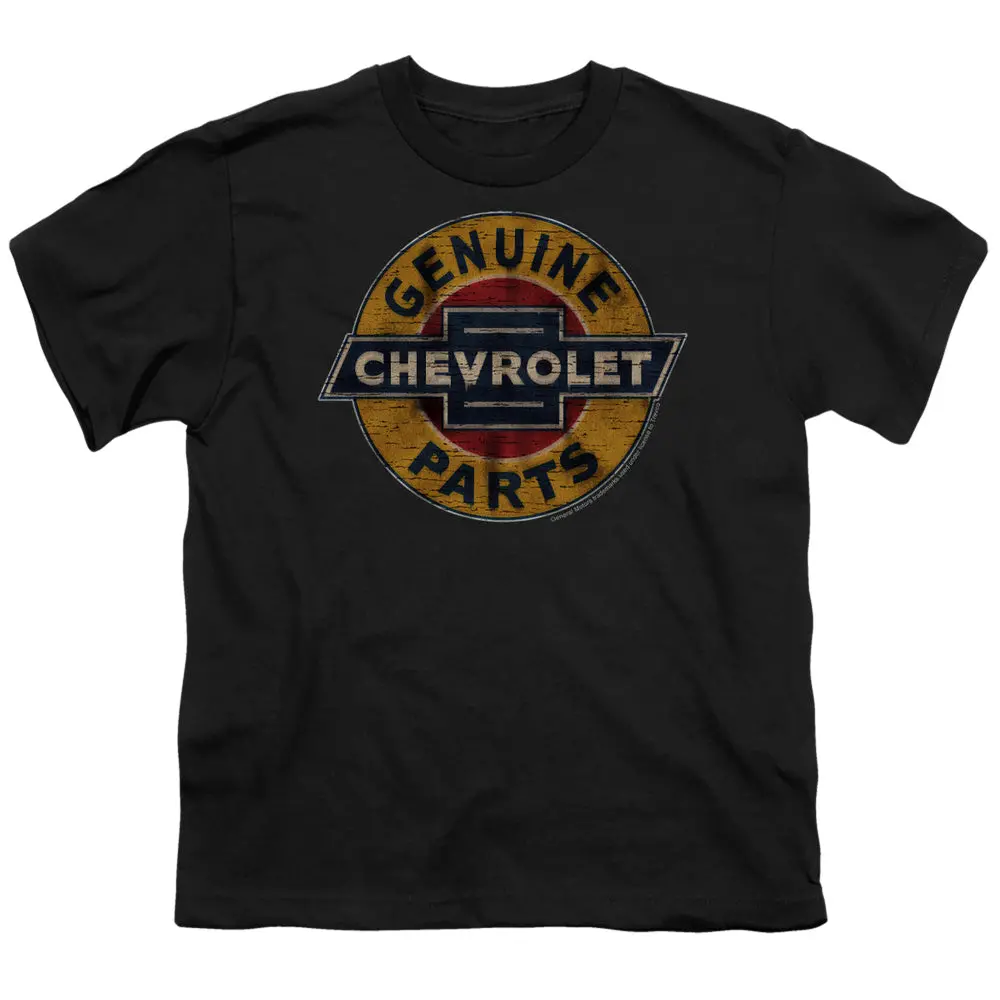 Chevrolet Genuine Parts Distressed Sign - Youth Short Sleeve - Black 1