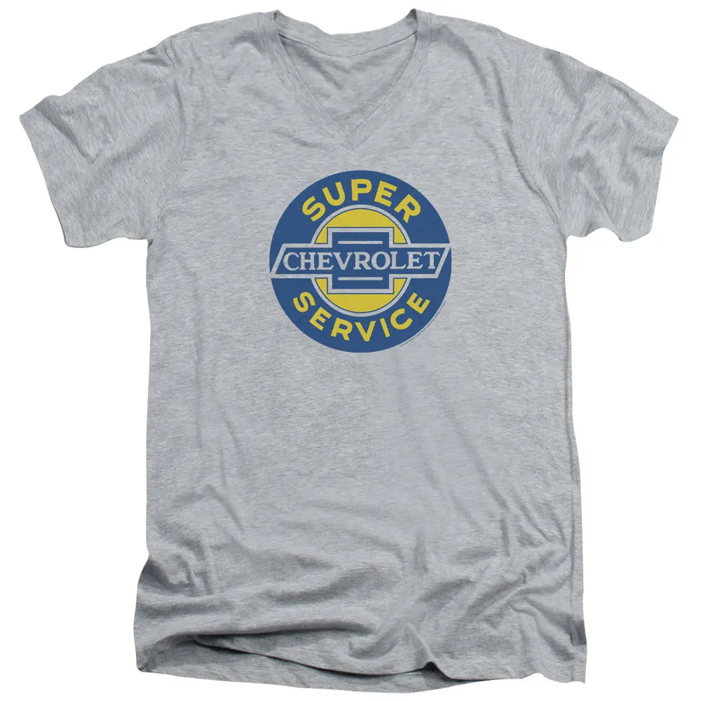 Chevrolet Super Service-Adult Slim Fit V Neck Cotton 1