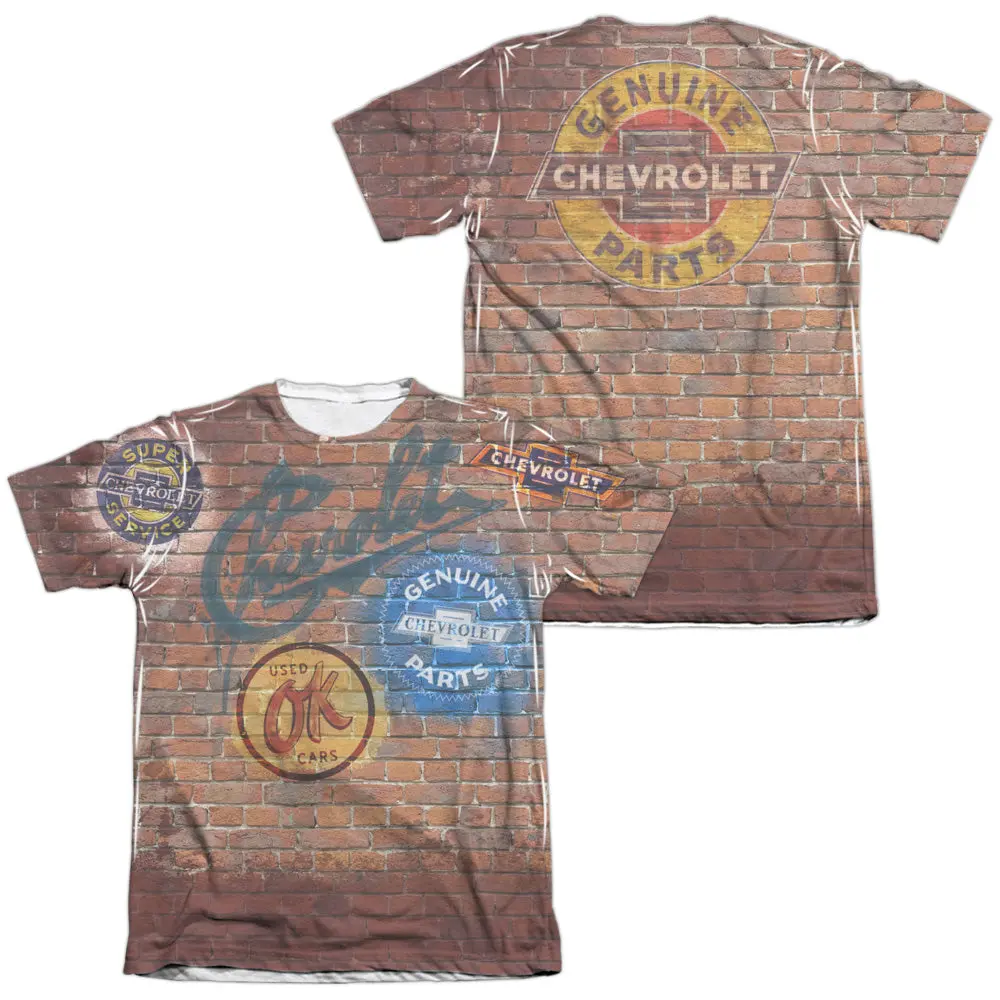 Chevrolet Shop Wall (Front/Back Print)-Adult Regular Fit Short Sleeve 1