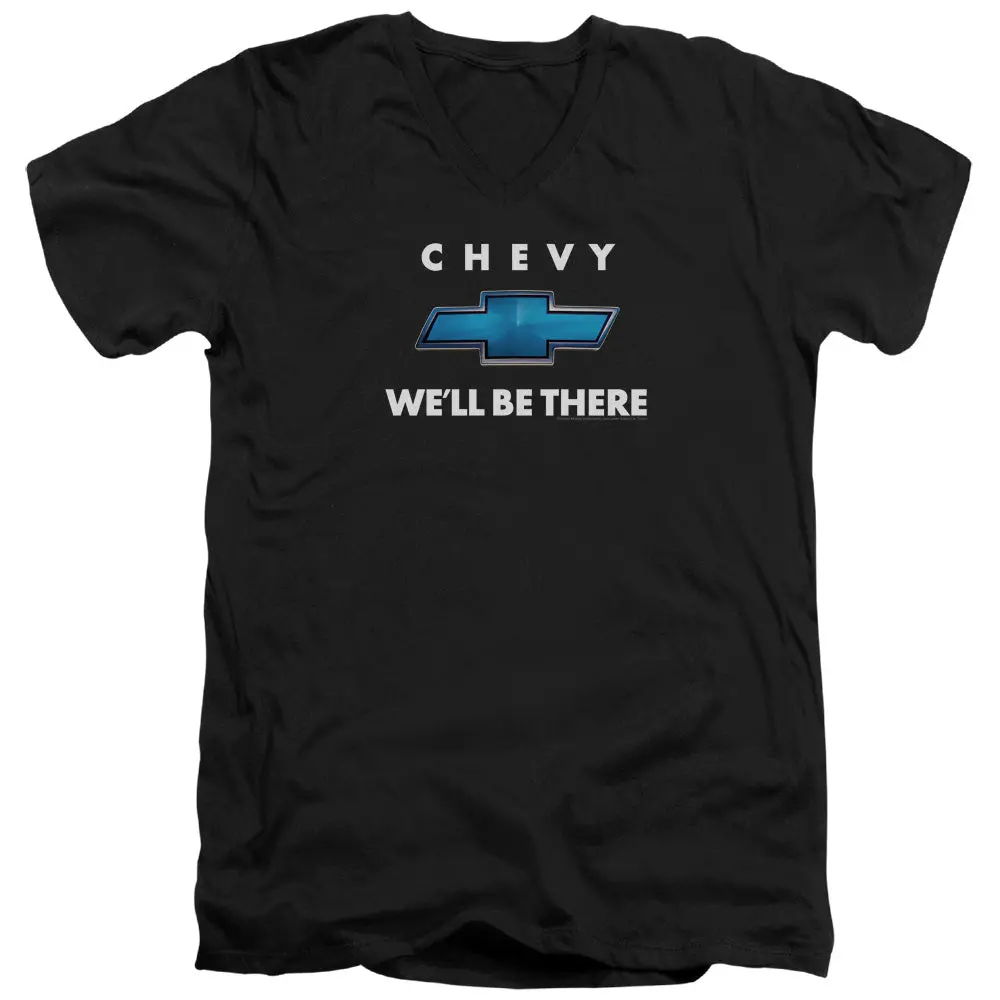 Chevrolet Well Be There-Adult Slim Fit V Neck Cotton-Black 1