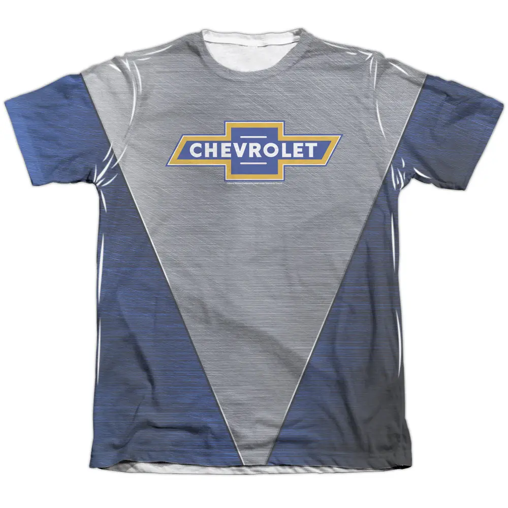 Chevrolet Shiny Logo - Adult Regular Fit Short Sleeve 65/35 Poly/Cotton - White 1