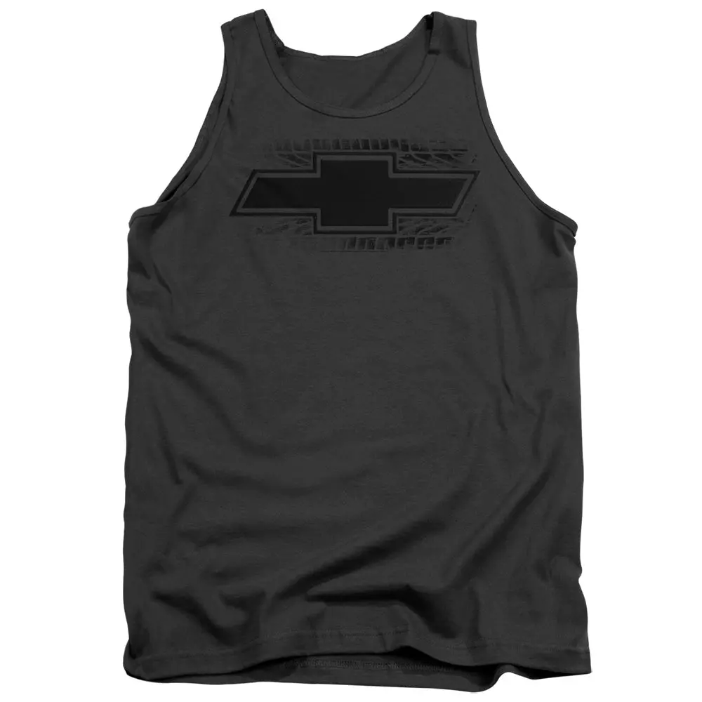 Chevrolet Bowtie Burnout-Adult Tank Top-Charcoal 1