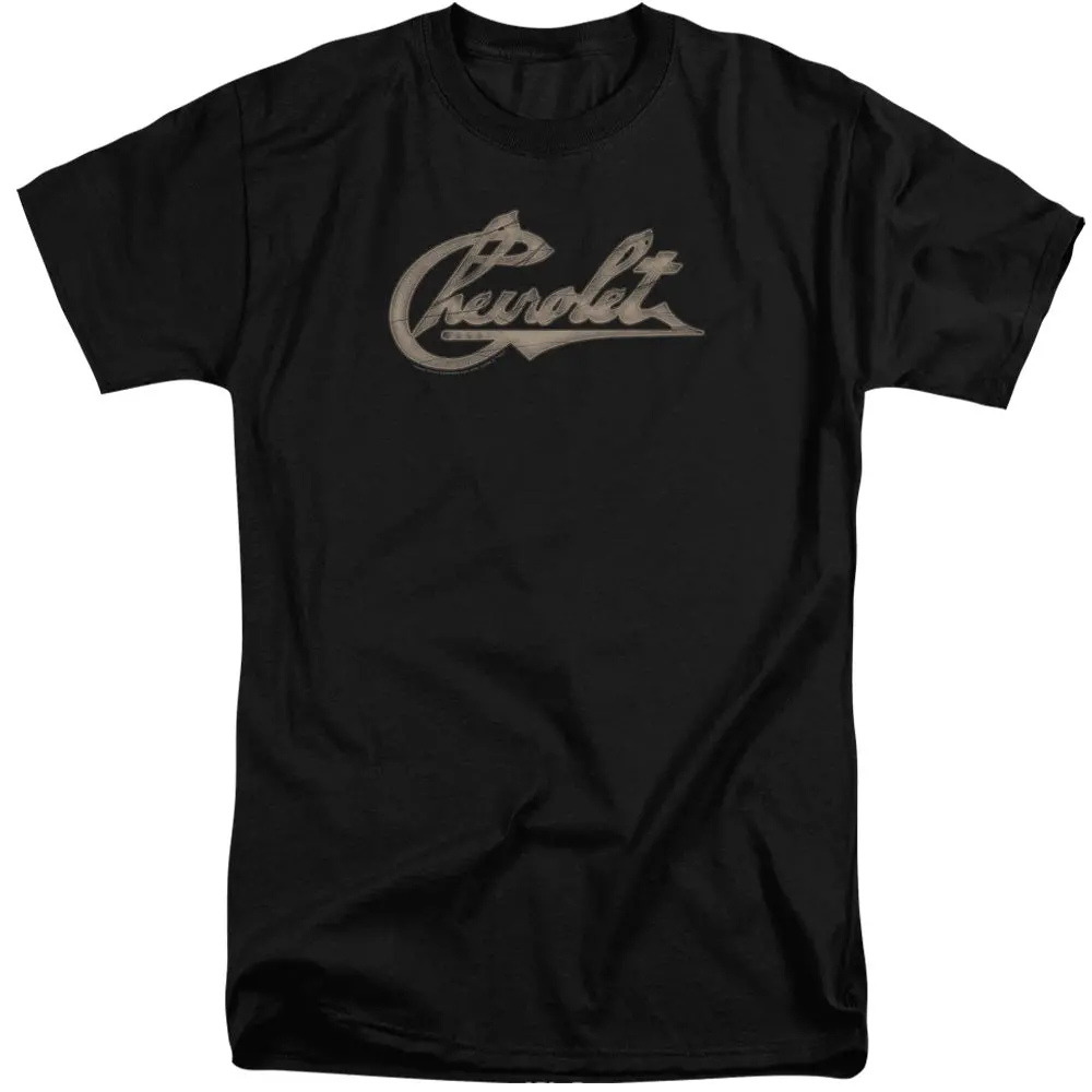 Chevrolet Script-Adult Tall Fit Short Sleeve-Black 1