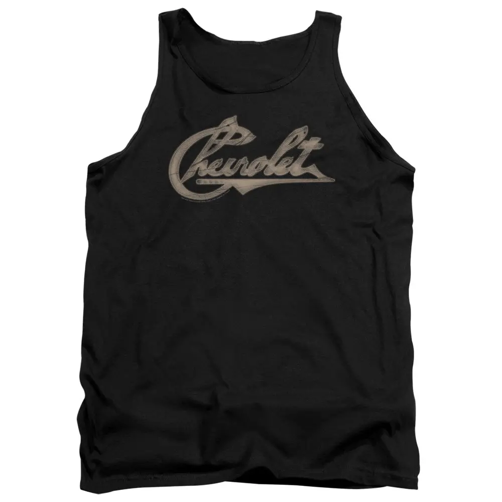 Chevrolet Script-Adult Tank Top-Black 1