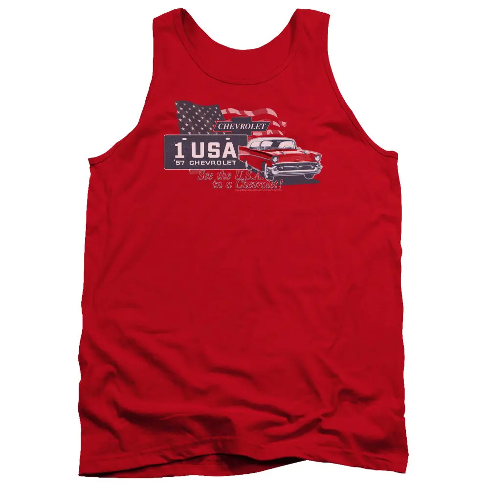 Chevrolet See The Usa-Adult Tank Top-Red 1