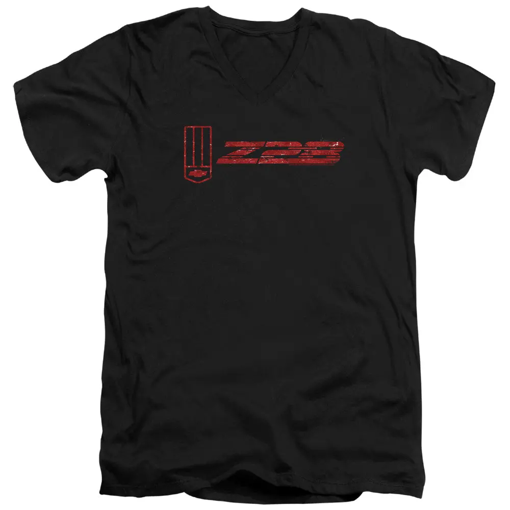 Chevrolet Camaro The Z28 - Adult Slim Fit V Neck Cotton - Black 1