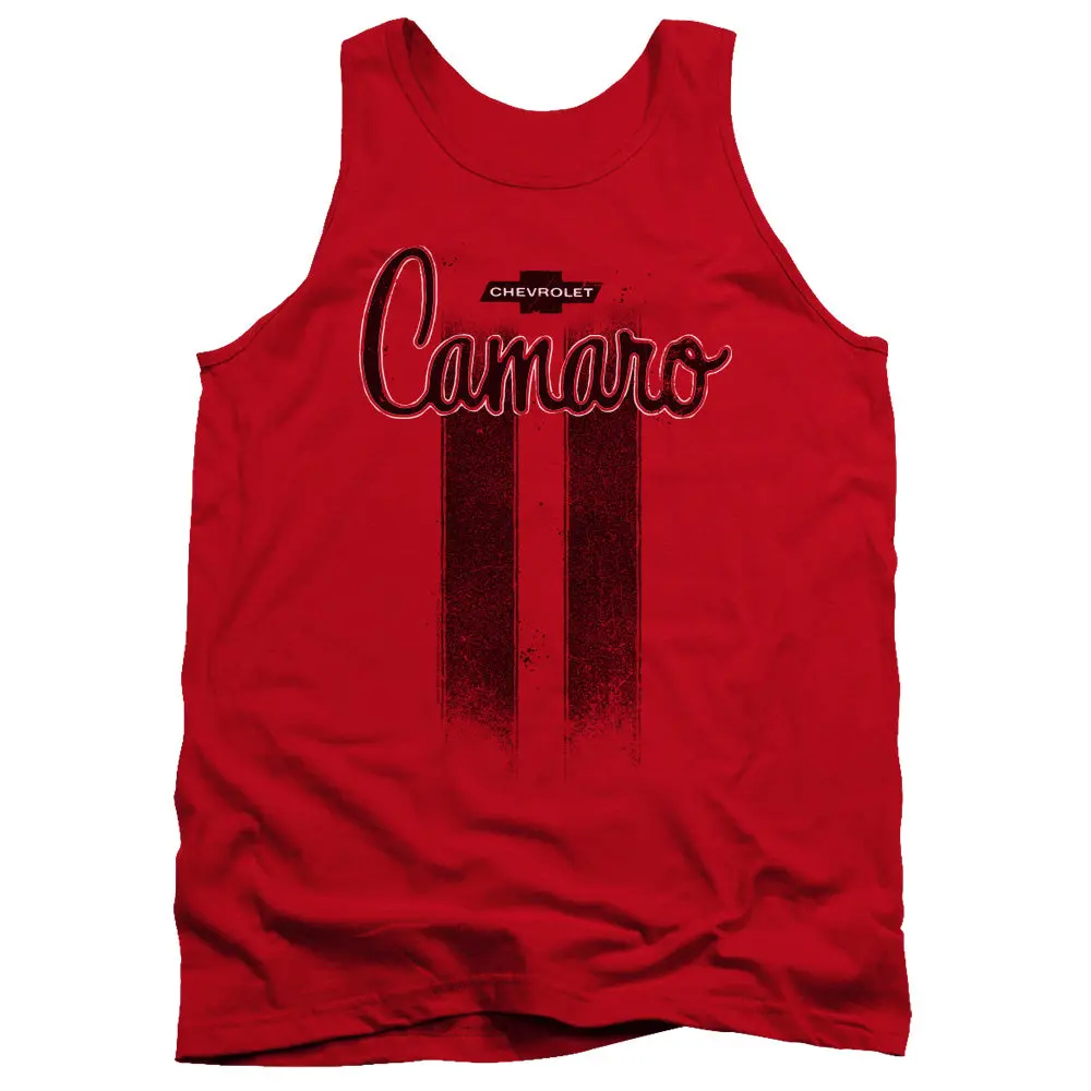 Chevrolet Camaro Stripes-Adult Tank Top-Red 1