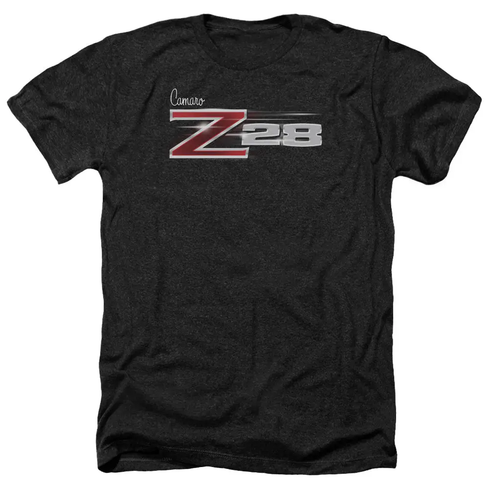Chevrolet Camaro Z28 Logo-Adult Regular Fit Heather Short Sleeve-Charcoal 1