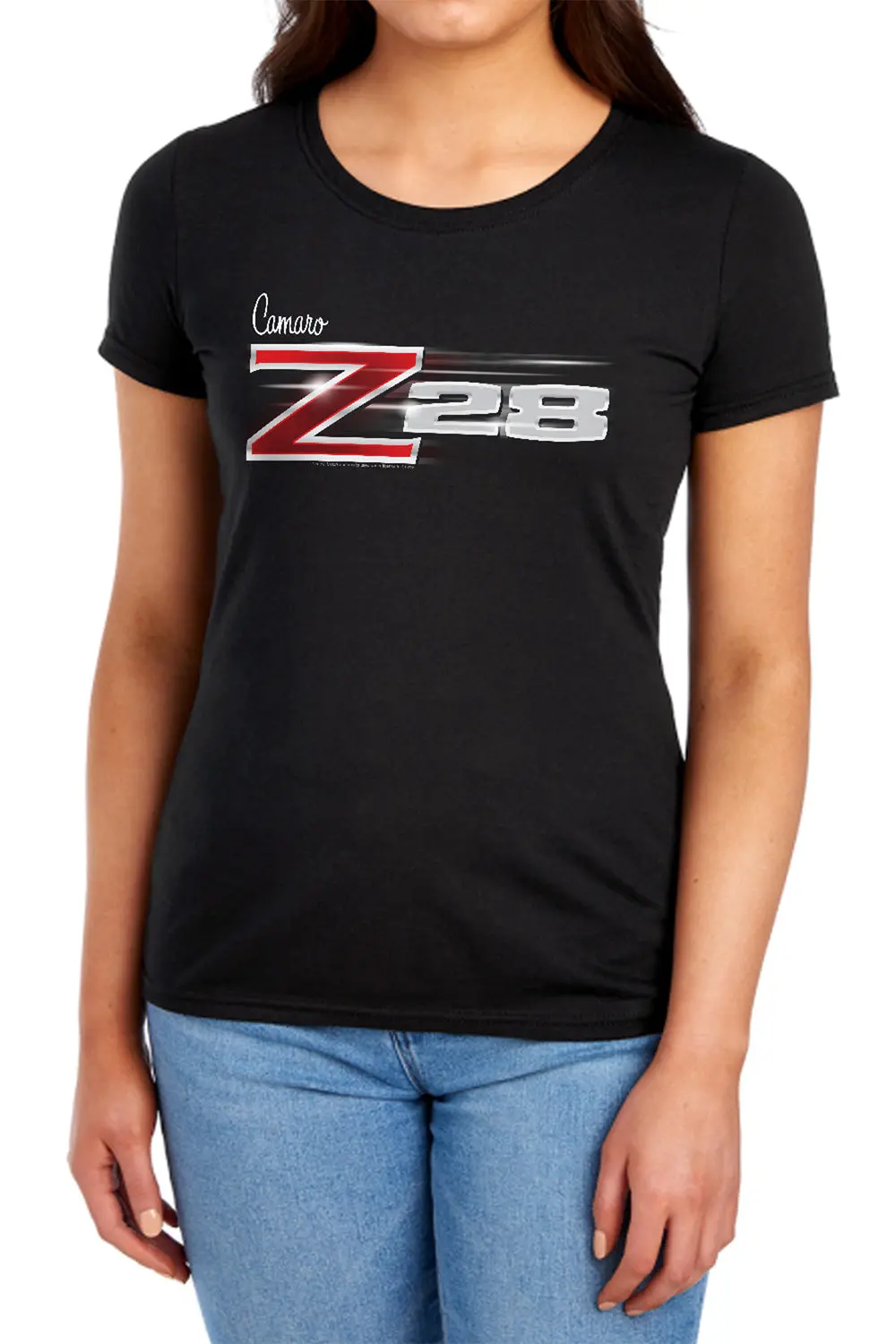 Chevrolet Camaro Z28 Logo-Women's Short Sleeve-Black 1