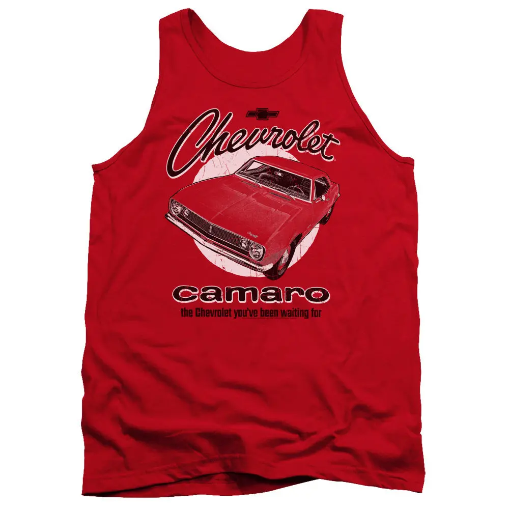 Chevrolet Retro Camaro-Adult Tank Top-Red 1