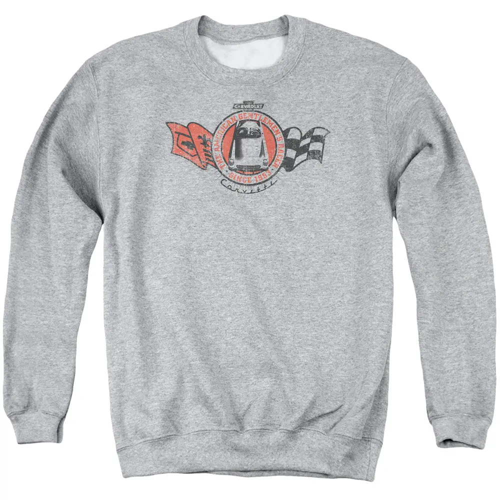 Chevrolet Gentlemens Racer-Adult Crewneck Sweatshirt-Athletic Heather 1