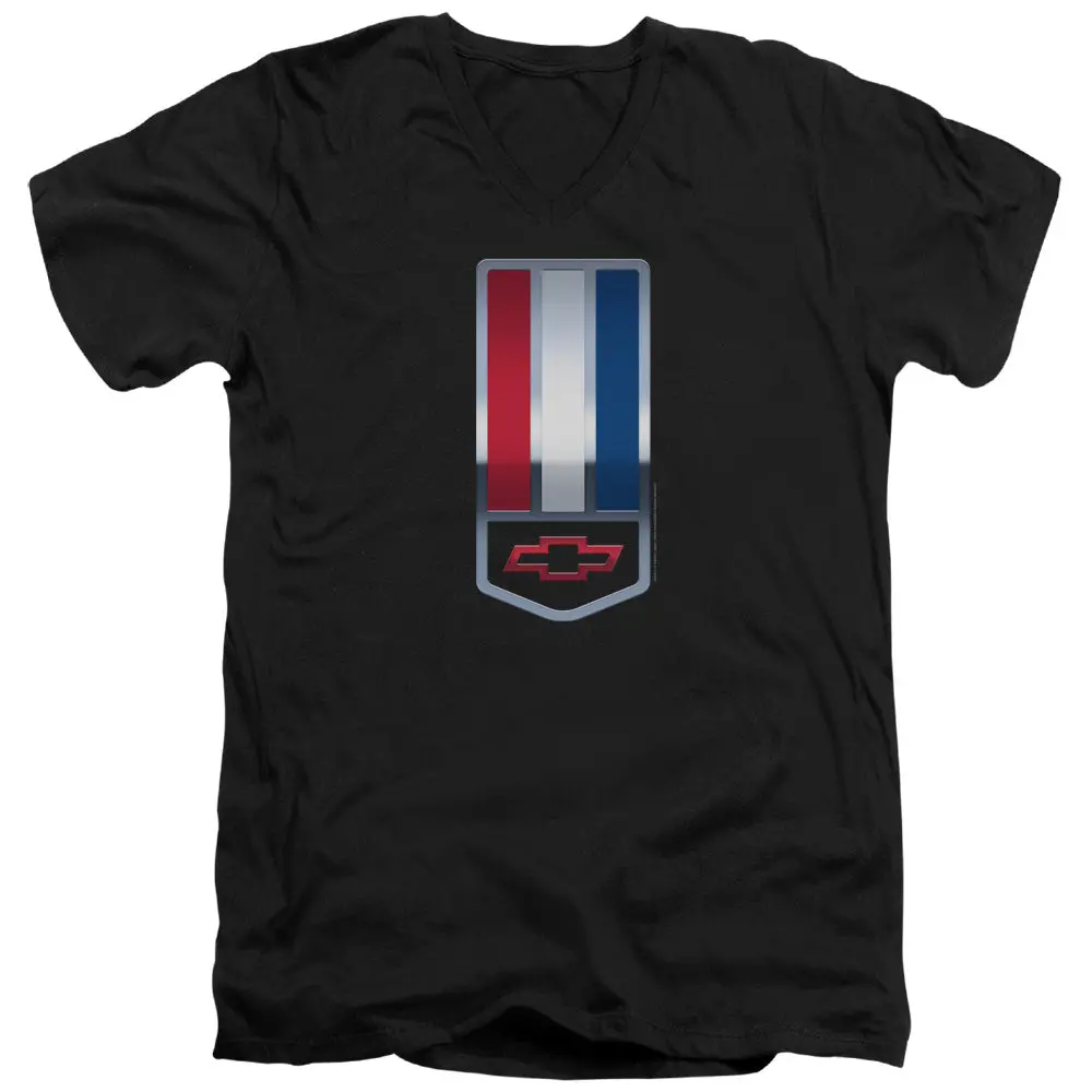 1988 Chevrolet Camaro Nameplate-Adult Slim Fit V Neck Black 1