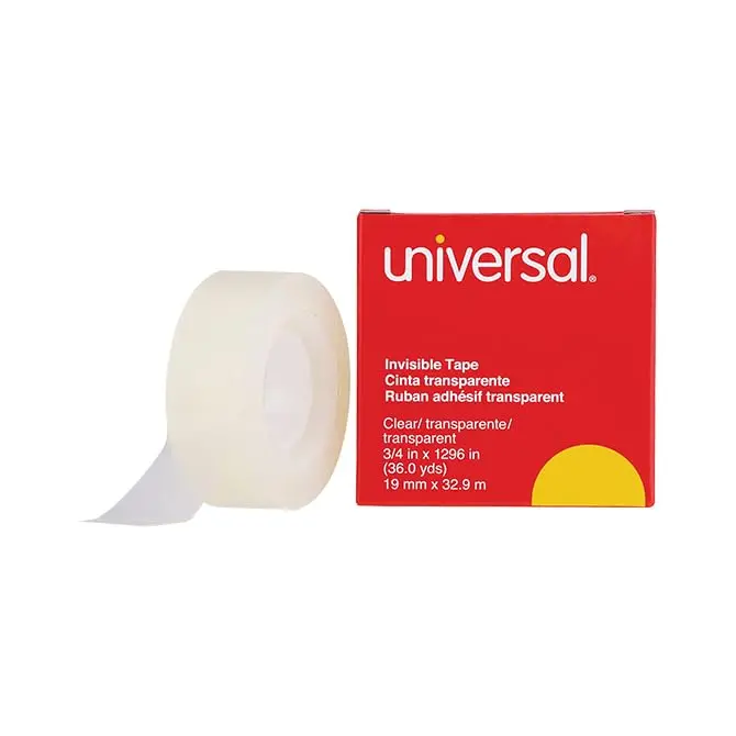 Clear Invisible Tape 3/4" X 1296" - Strong Adhesive Transparent Tape - Multipurpose Office, Home, Crafting Tape - 1" Core Size, Durable & Easy Application 1