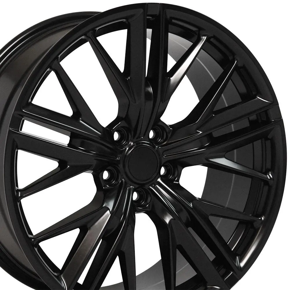 2010-2015 Chevrolet Camaro Zl1 Style Replica Wheels Staggered Set 20X8.5 & 20X9.5 Satin Black - Cv25 1