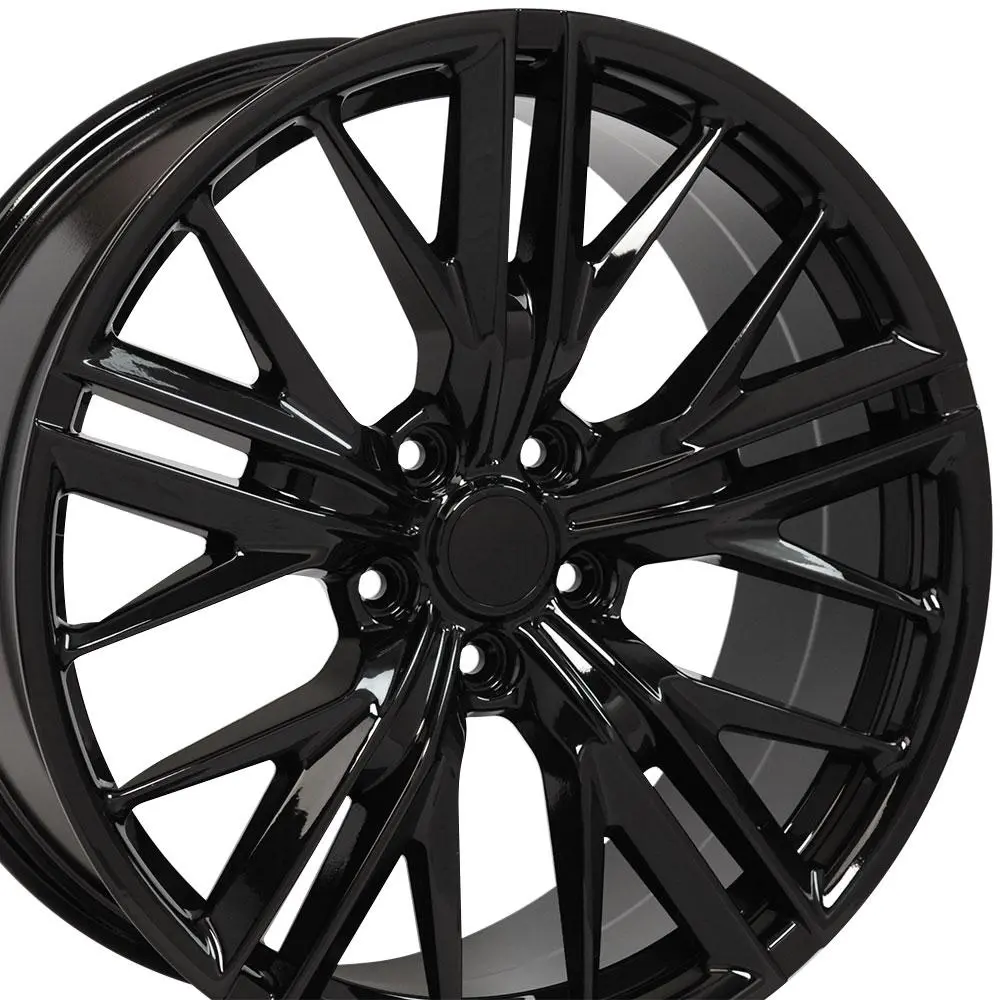 2010-2015 Chevrolet Camaro Zl1 Replica Wheels Staggered Set 20X8.5 & 20X9.5 Gloss Black - Cv25 1