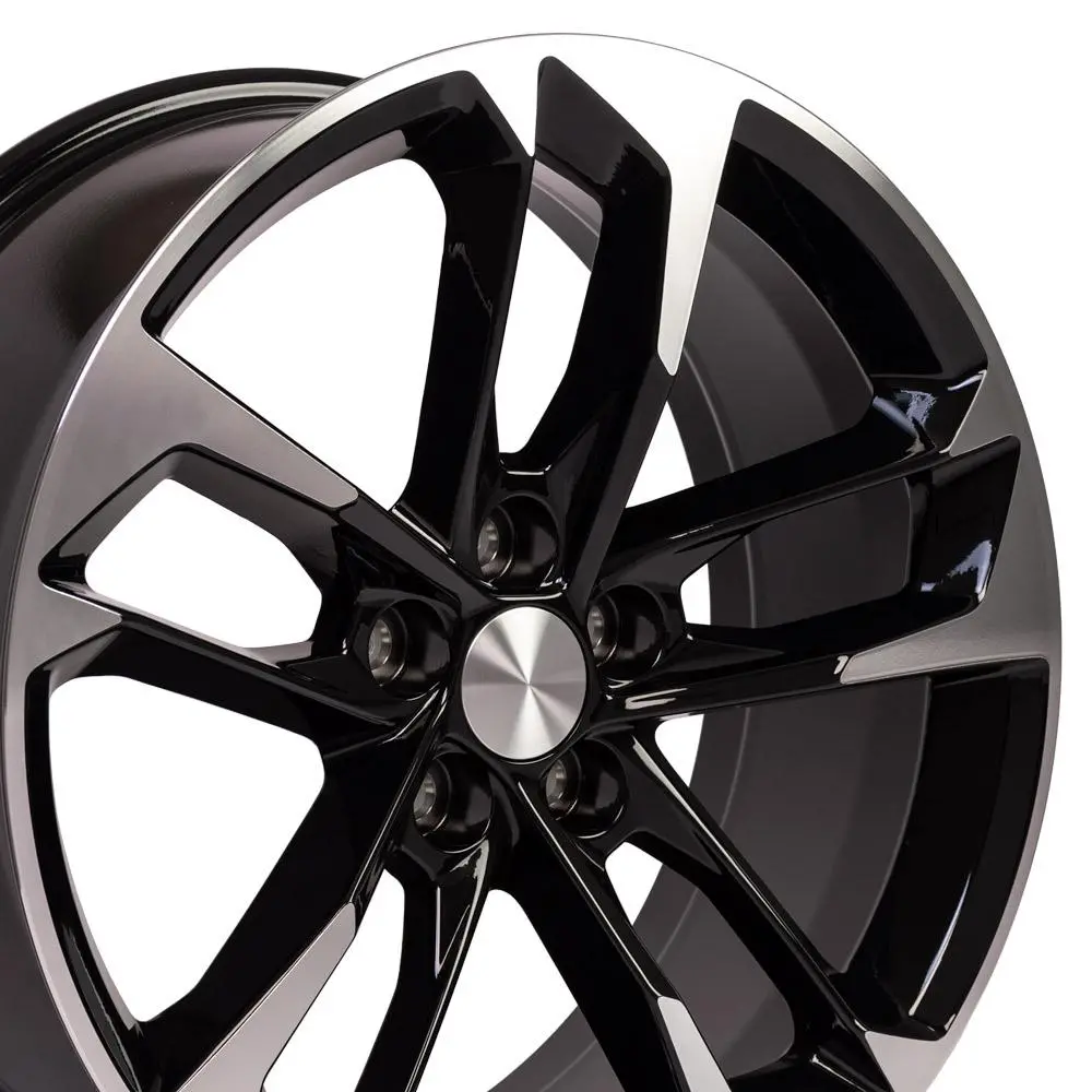 Chevrolet Camaro / Camaro Ss 2010-2024 Replica Wheels 20X8.5 Black Machined - Cv29 1