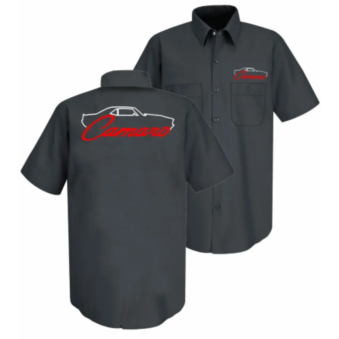 Camaro 1St Generation Silhouette Mechanic Shirt 1