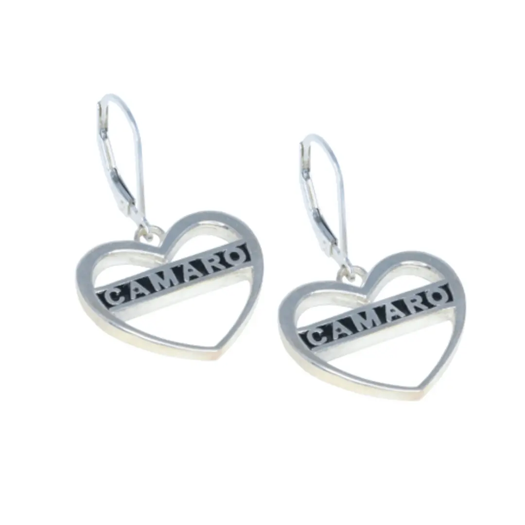 Camaro Heart Earrings - Sterling Silver 1