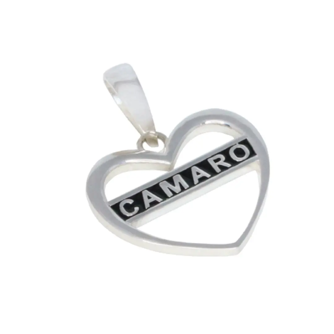 Camaro Heart Pendant - Sterling Silver 1