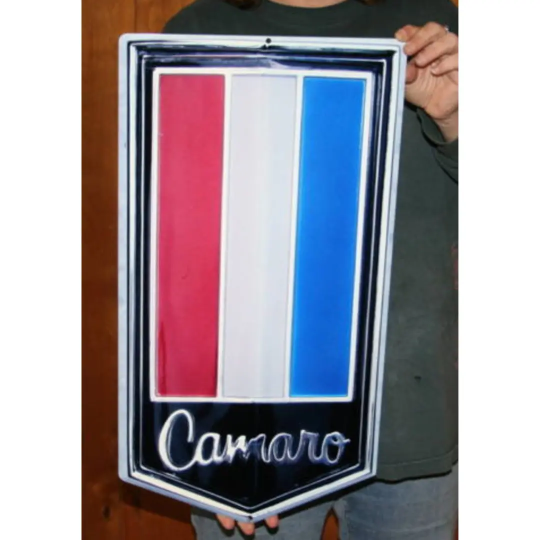 Camaro Hood Emblem Steel Sign - 1974 2