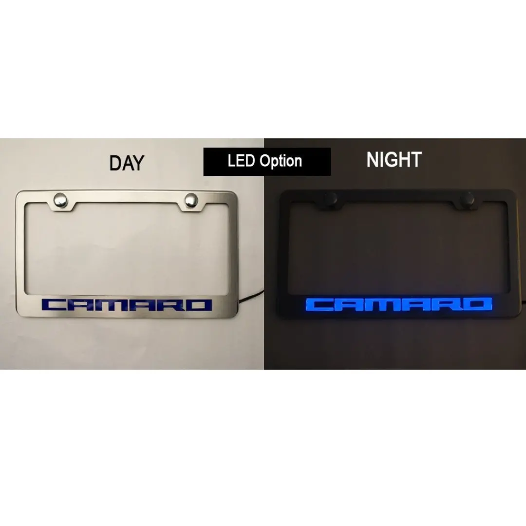 Camaro License Plate Frame With "Camaro" Lettering 1