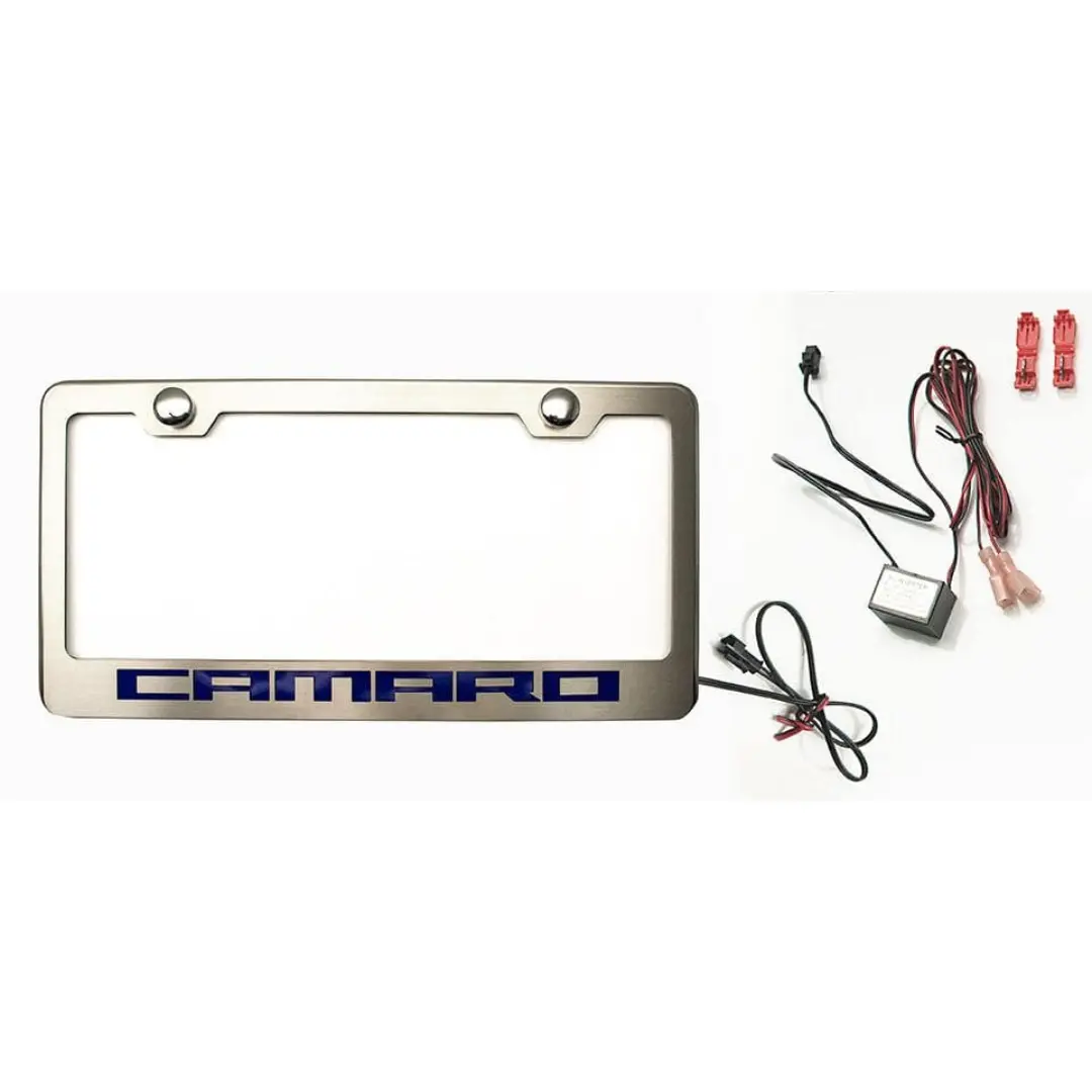 Camaro License Plate Frame With "Camaro" Lettering 3