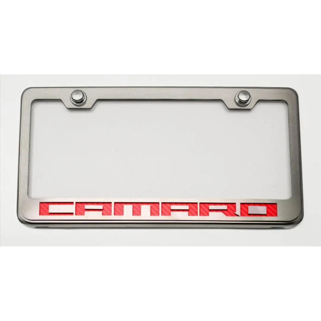 Camaro License Plate Frame With "Camaro" Lettering 9