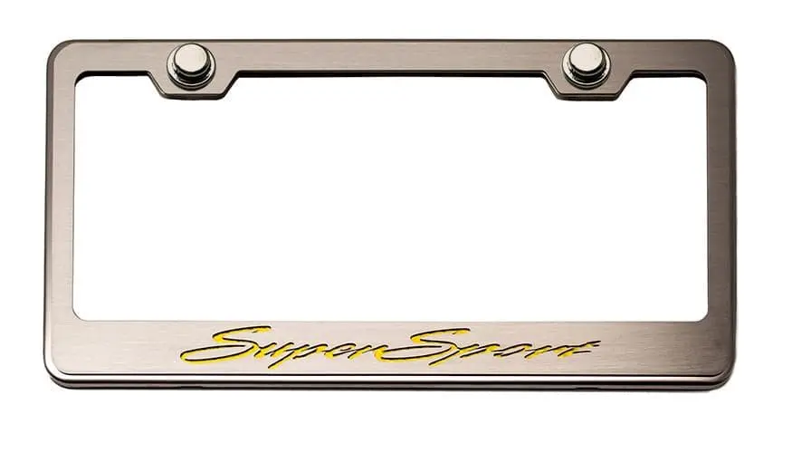 Camaro License Plate Frame With "Super Sport" Lettering 1