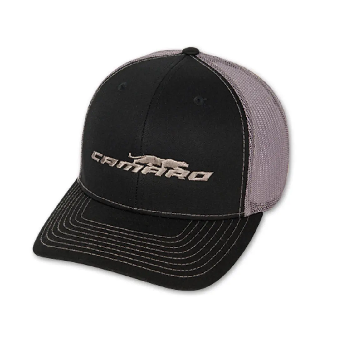 Camaro Panther Black Trucker Hat / Cap 1