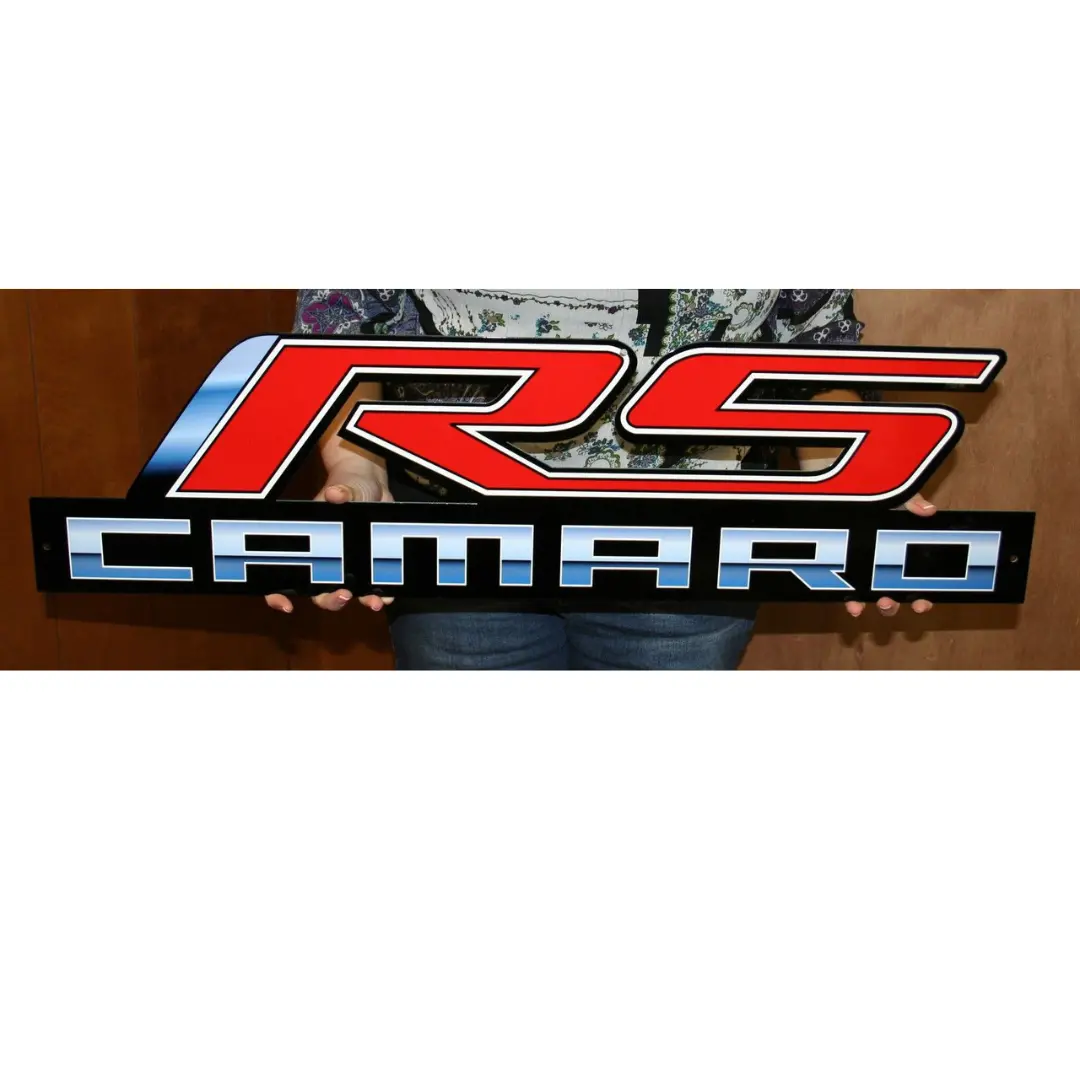 Camaro Rs Emblem Steel Sign 2