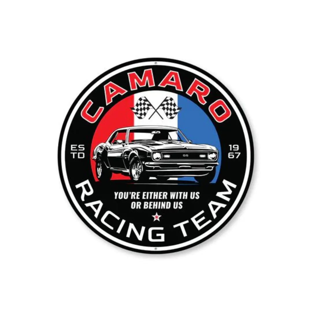Camaro Racing Team Aluminum Sign 1