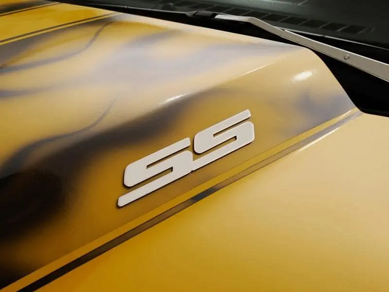 Camaro Ss Exterior Emblem Set - 2Pc Brushed Stainless Steel 1