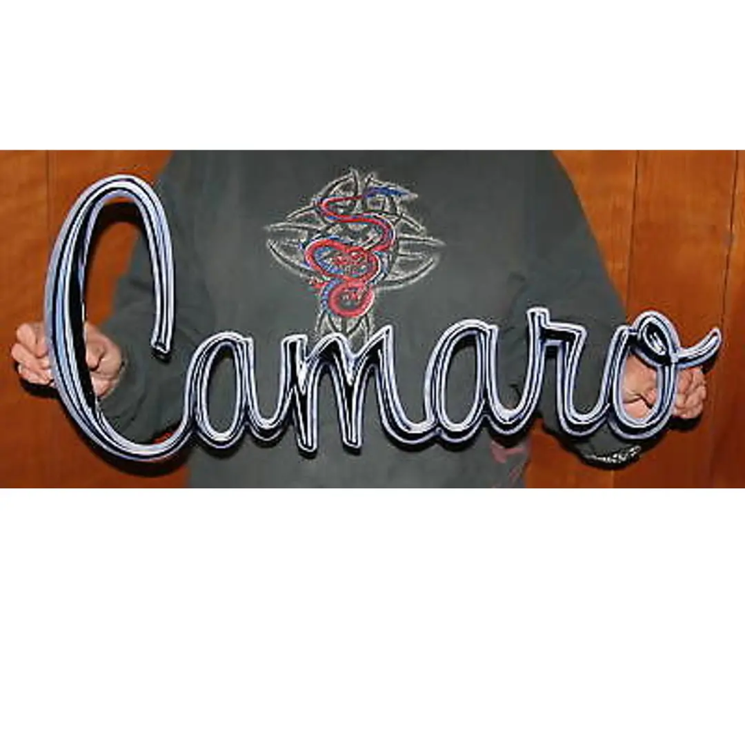 Camaro Script Emblem Steel Sign (1970-1974) 1