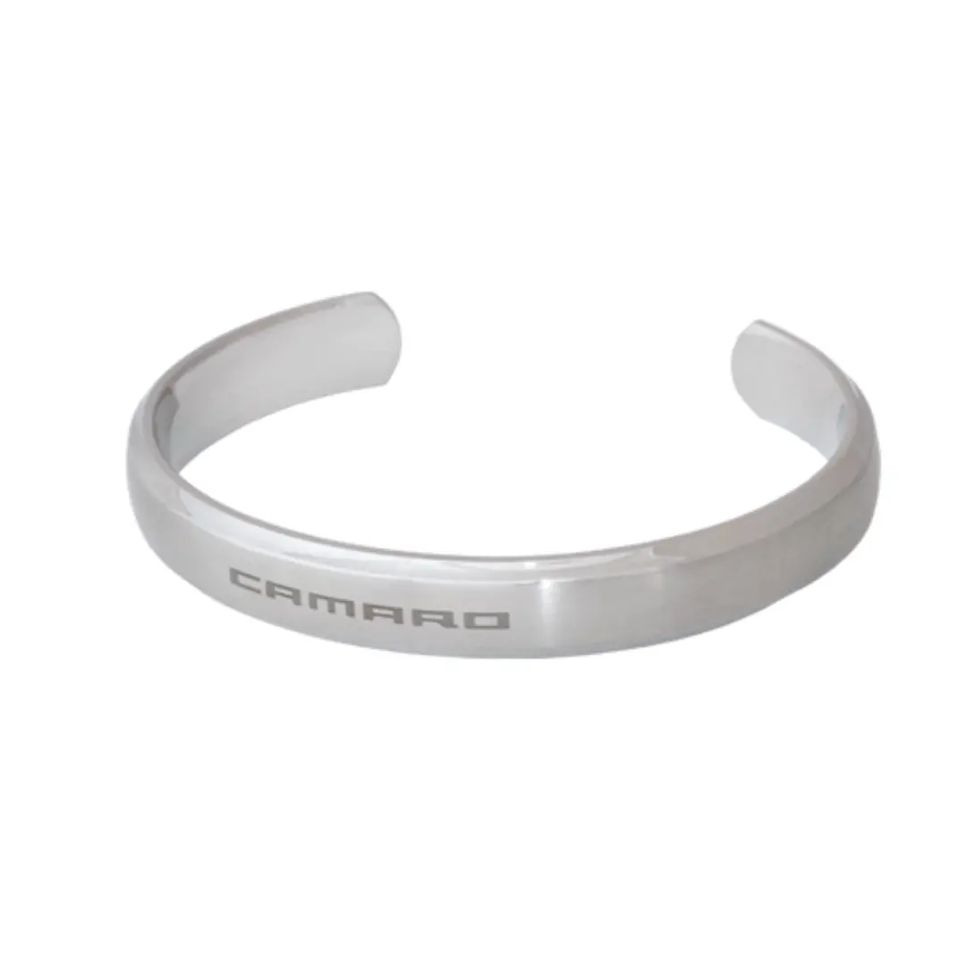 Camaro Script Stainless Steel Cuff Bracelet 1