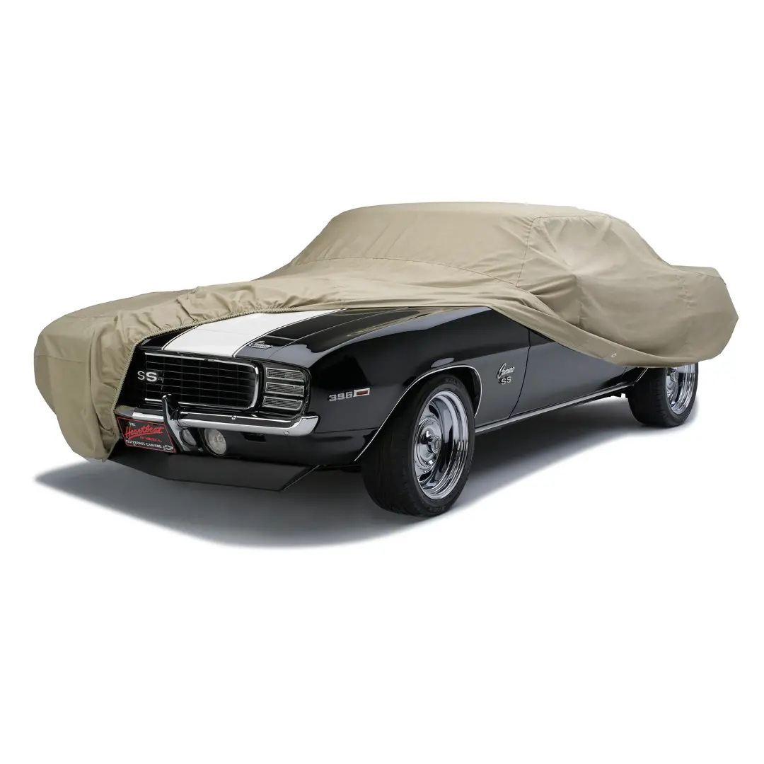 Camaro Tan Flannel Indoor Car Cover 1