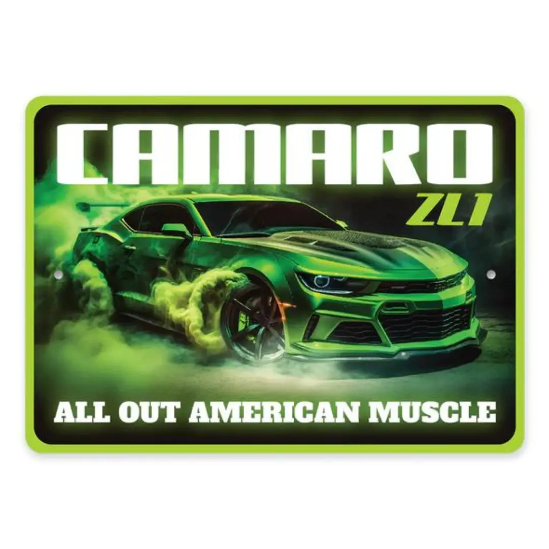 Camaro Zl1 All Out American Muscle Aluminum Sign 1
