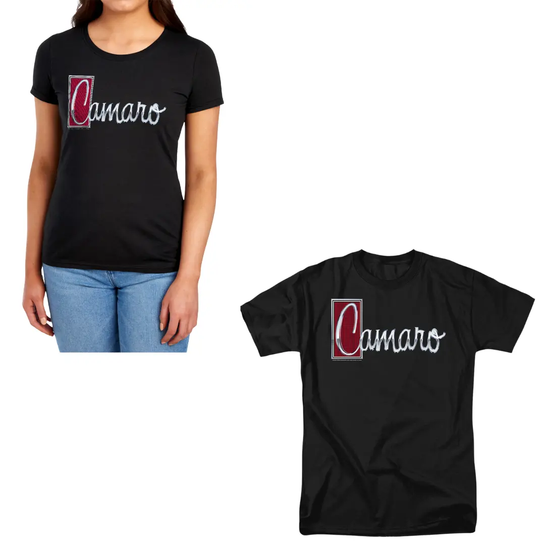 Black Camaro Script His & Hers Bundle – Women’S Tee + Men's Tee 1