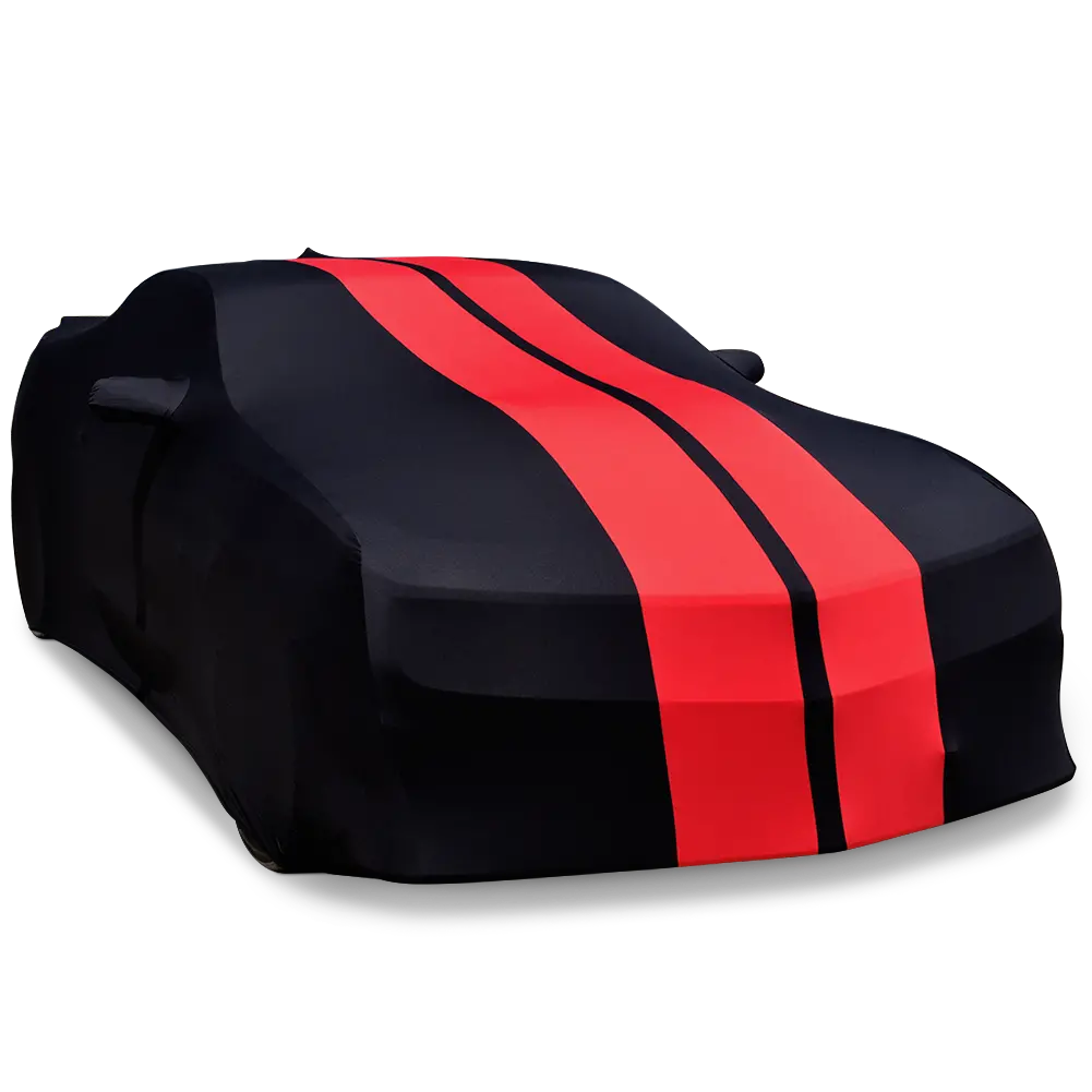 Camaro 2010-2024 Ultraguard Stretch Car Cover With Red Stripes 1