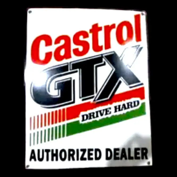 Castrol Gtx Authorized Dealer Porcelain Enamel Vintage Metal Reproduction 1