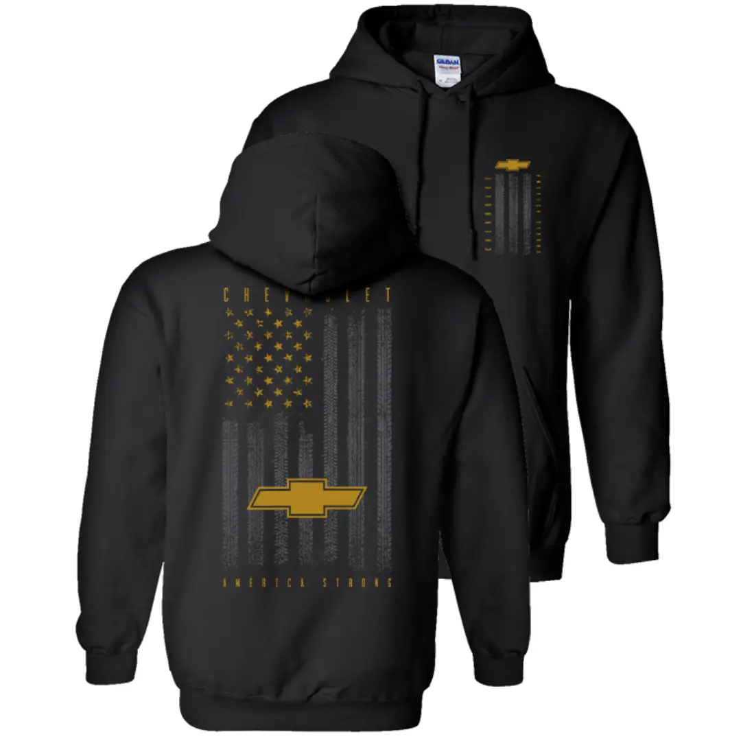 Chevrolet American Flag America Strong Hooded Sweatshirt / Hoodie 1